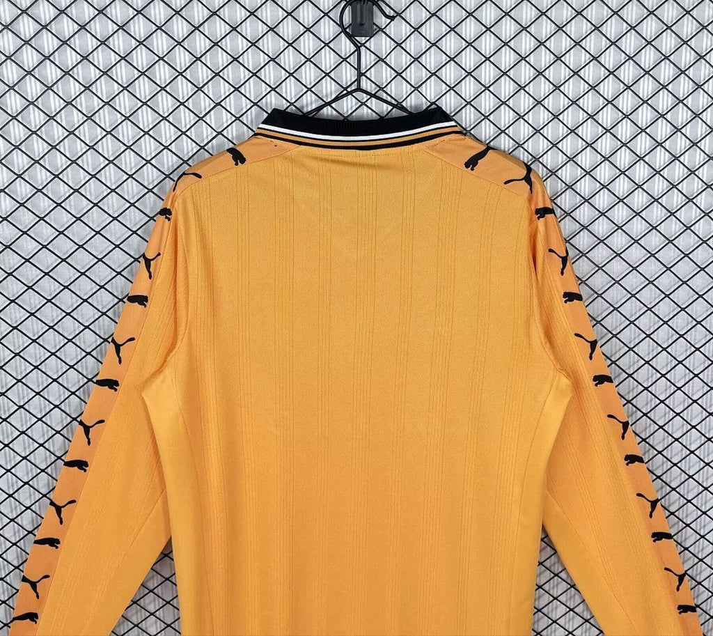 Retro Wolverhampton Wanderers 1998/99 home Long Sleeve soccer jersey size S-2XL