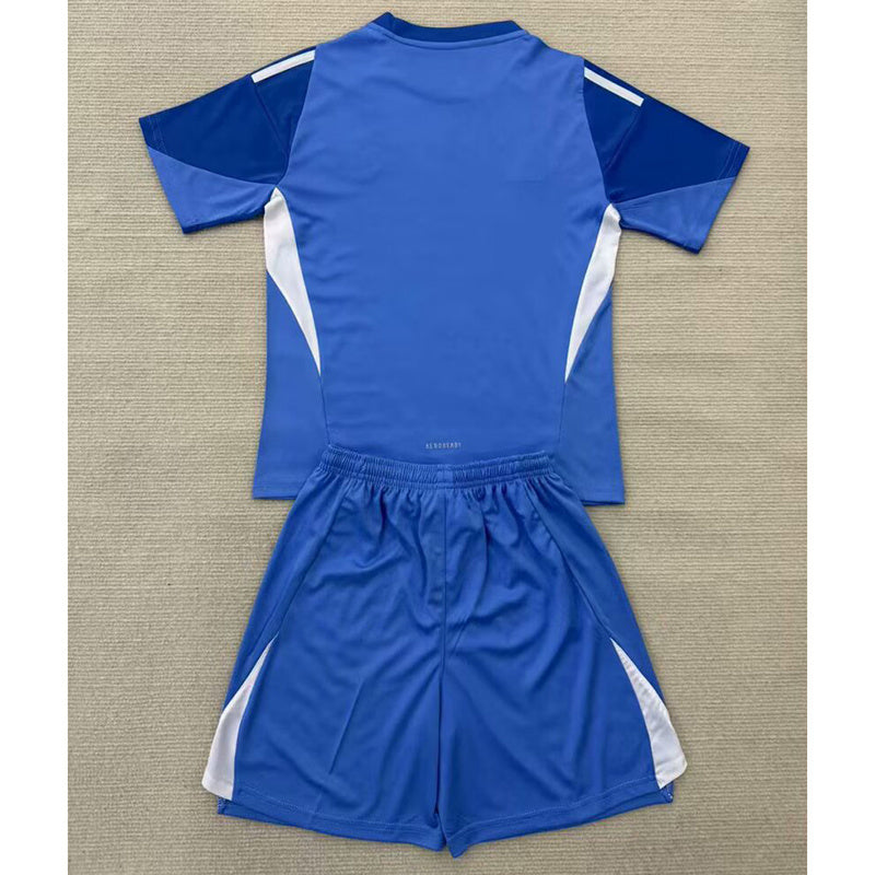 25-26 Real Madrid blue goalkeeper kid kit