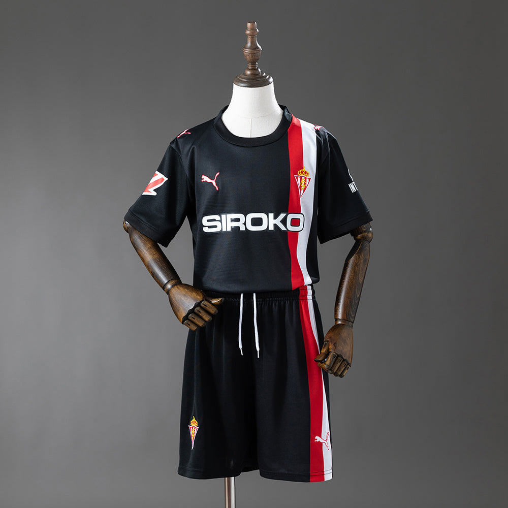 Sporting Gijon 25/26 Away Kids Kit Jersey Size 16-28