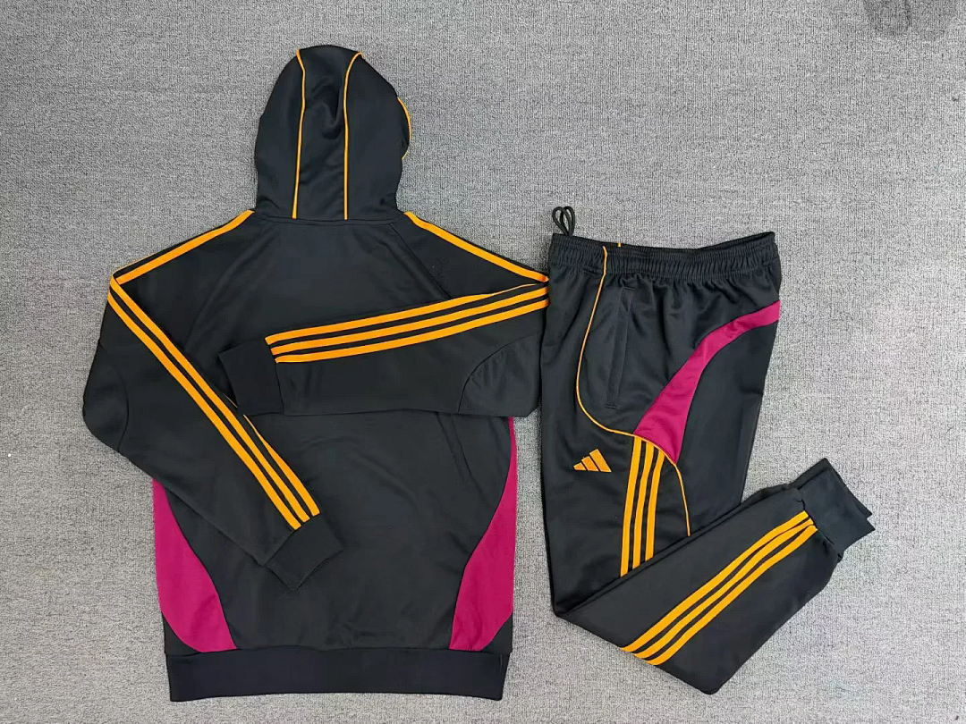 Roma 2025/26 Black Hoodie Suit S-2XL