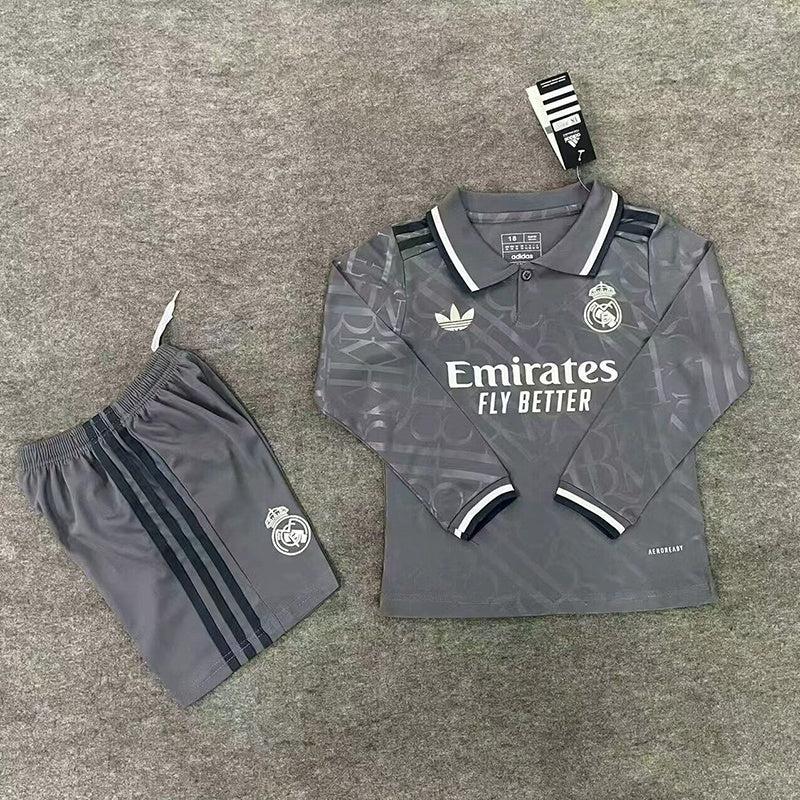 24-25 Real Madrid Third away long sleeve kid kit