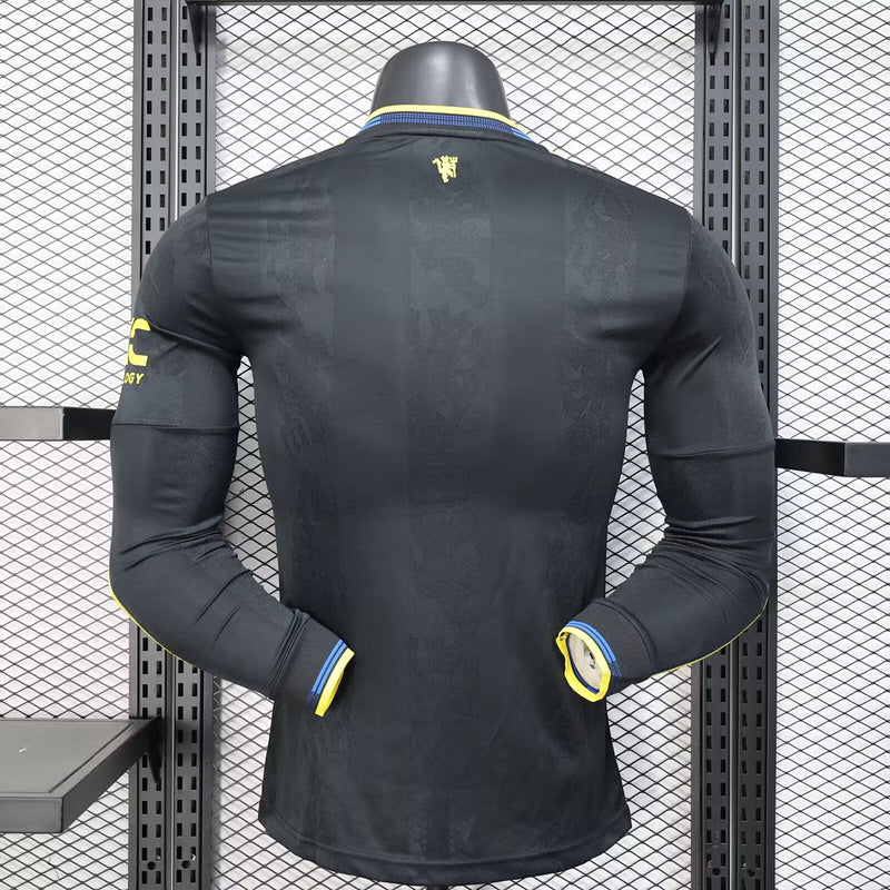25-26 MNU third Away black long sleeve player version jersey