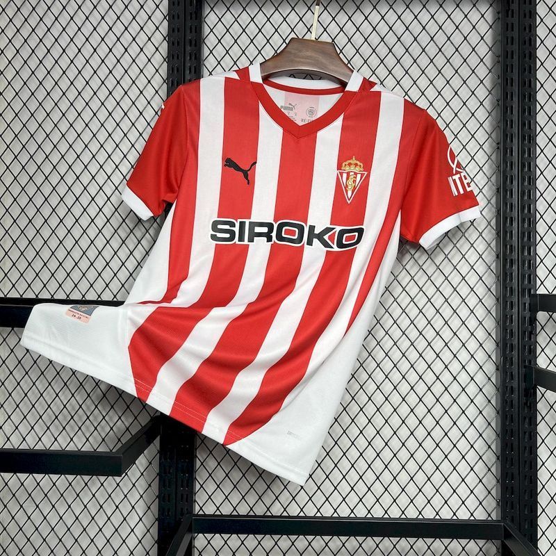 24-25 Sporting de Gijon home soccer jersey