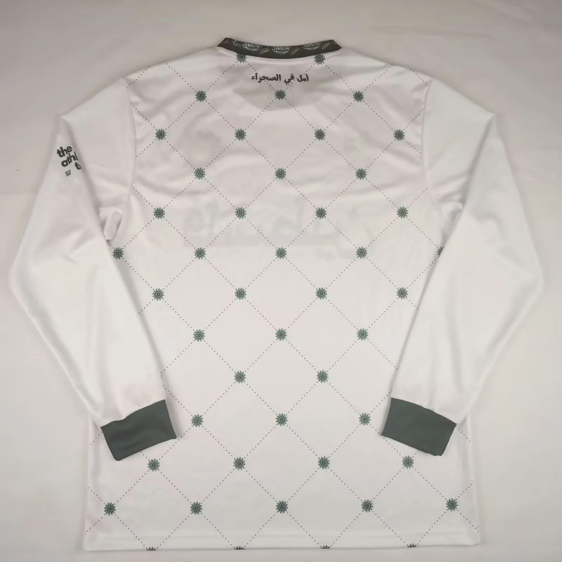 25-26 Palestino special version white green long sleeves soccer jersey