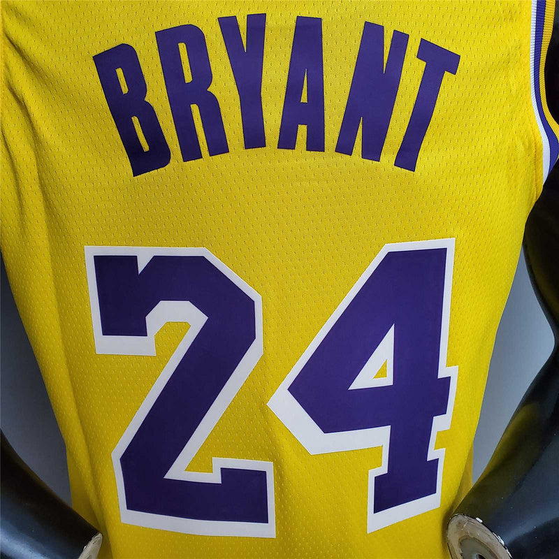Bryant #24 Lakers Round neck yellow