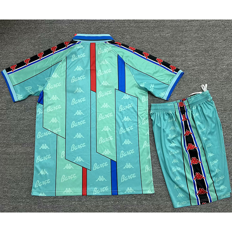 96-97 Barcelona away retro kid kit