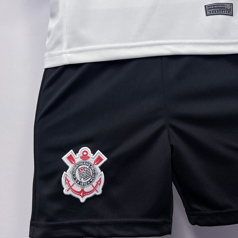 24-25 Corinthians home white kid kit