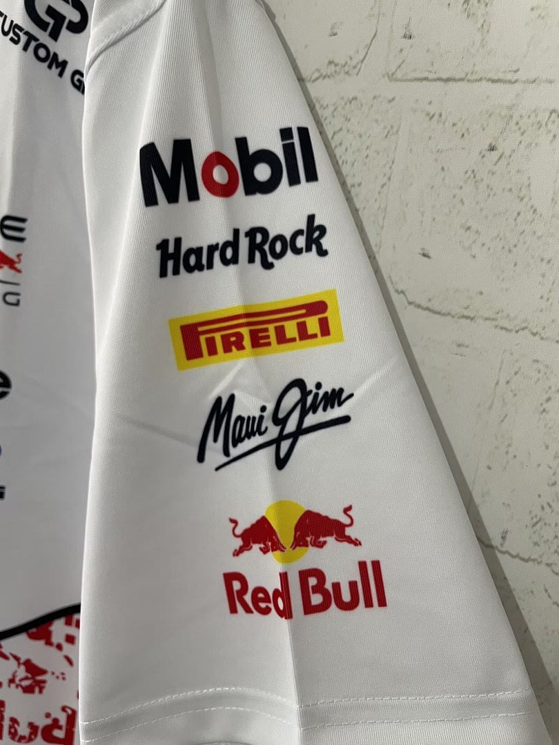 2026 Red Bull Racing F1 T-shirt White Jersey Size S-5XL