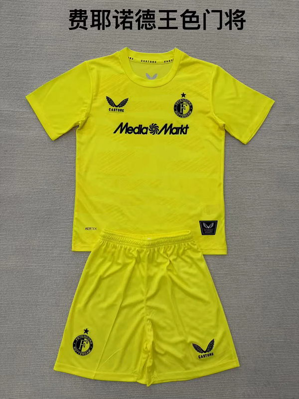 25-26 Feyenoord GK yellow kid kit