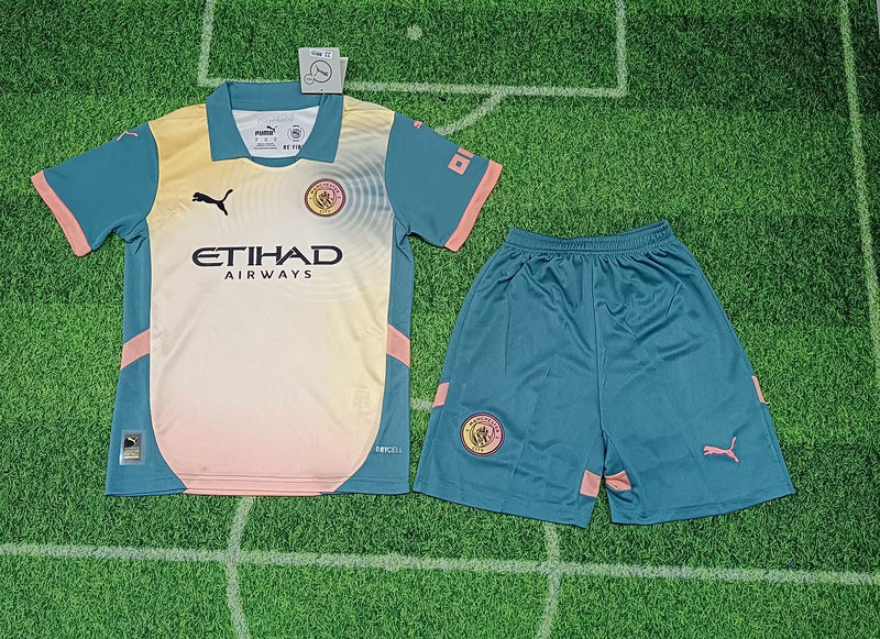 24-25 Manchester City Fourth away kid kit