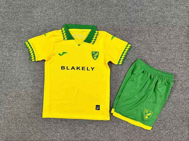 25-26 Norwich City home kid kit