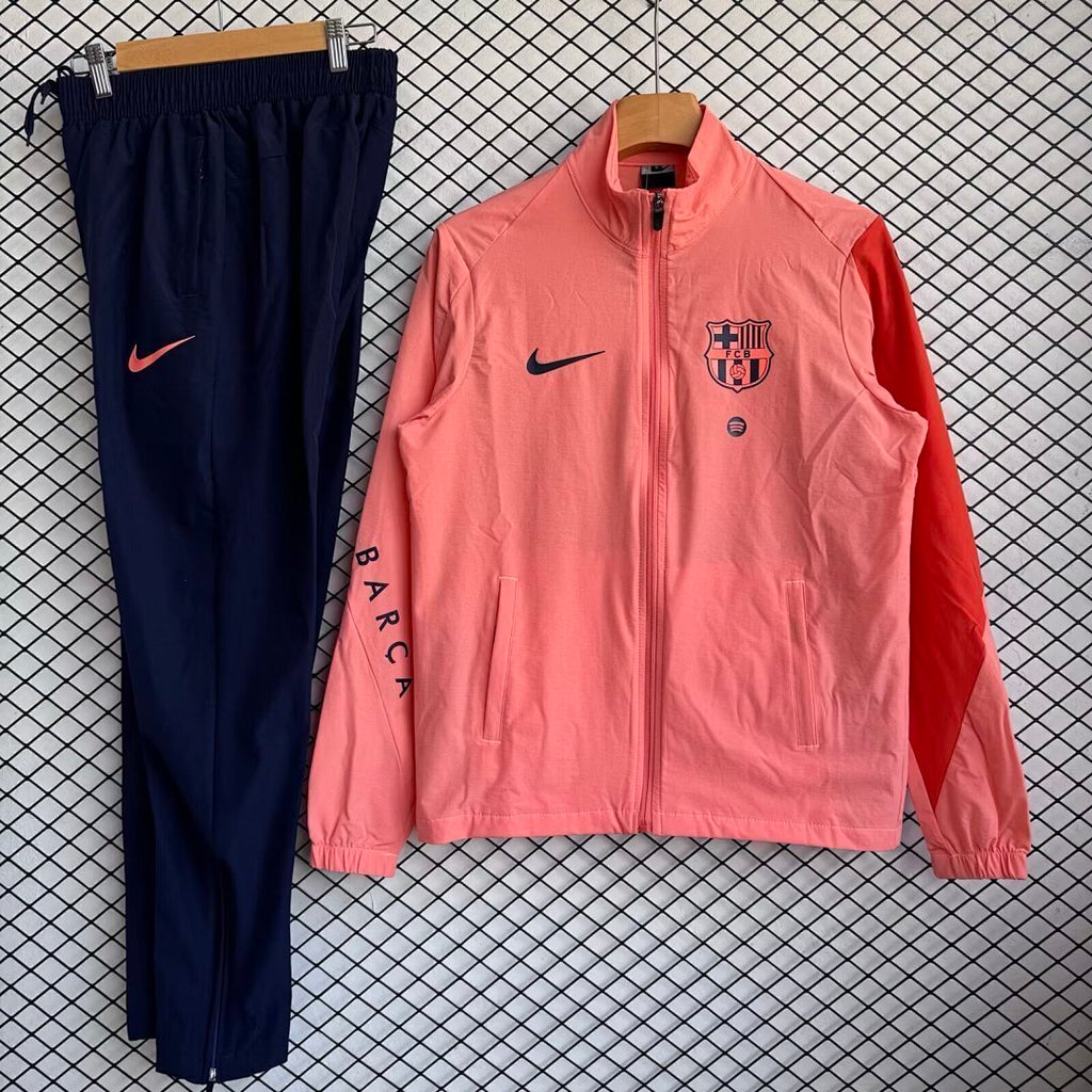 Barcelona 2025/26 Pink Windbreaker Suit Size S-2XL