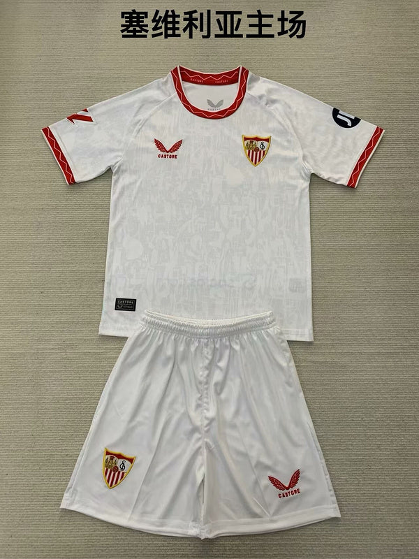24-25 Sevilla home adult uniform and kid kit