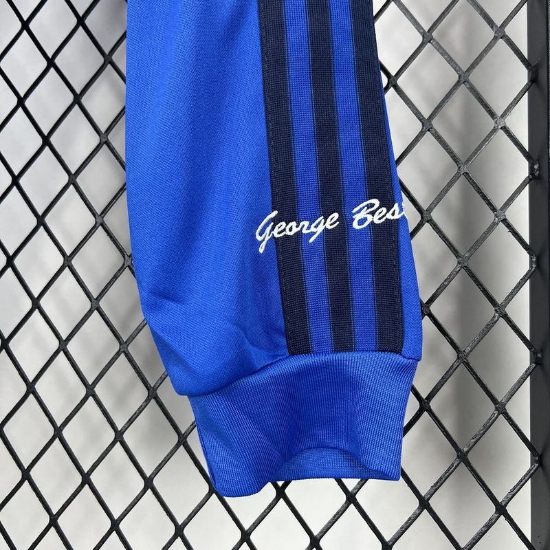 24-25 Manchester United Joint Edition Blue Long Sleeves Retro Jersey S-XXL