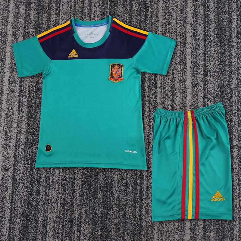 2010 Spain blue goalkeeper retro kid kit