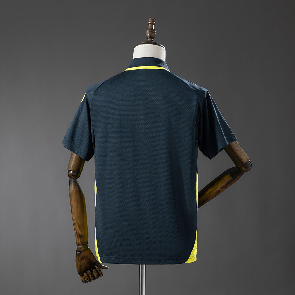 Real Madrid 25/26 POLO - Dark Grey &amp; Yellow S-XXL