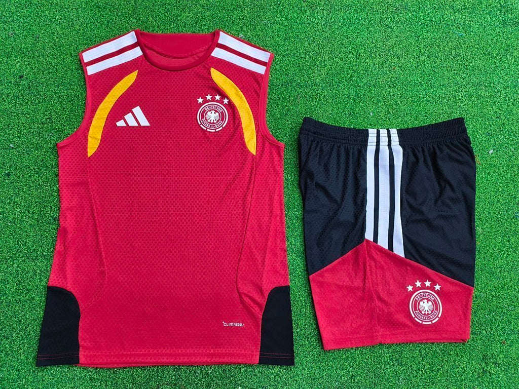 Germany 2025/26 Red Vest Suit Size S-4XL