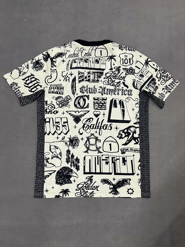 25-26 America black and white training jersey