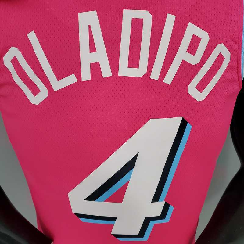 OLADIPO#4 Miami Heat V-neck pink