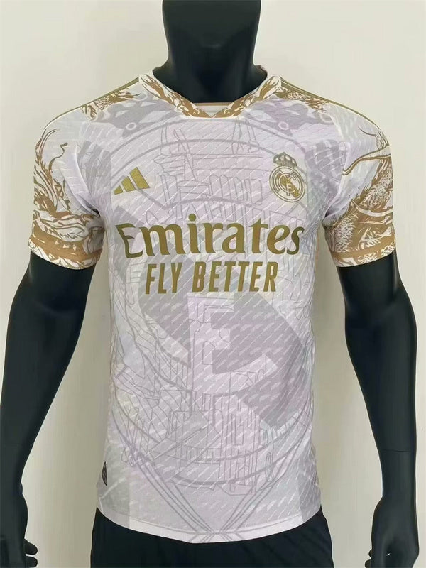 23-24 Real Madrid White-Gold Dragon Special Edition Player version Jersey
