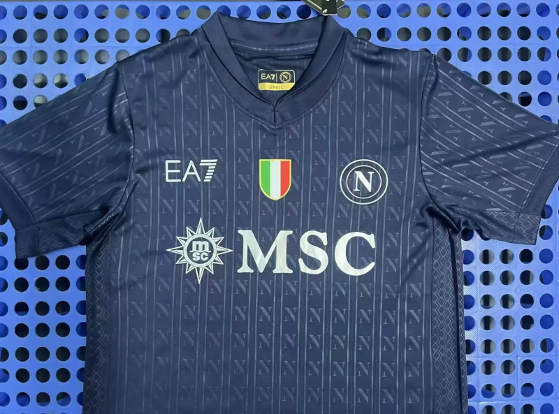 Naples Napoli 2025/26 Champions League Navy Blue Jersey