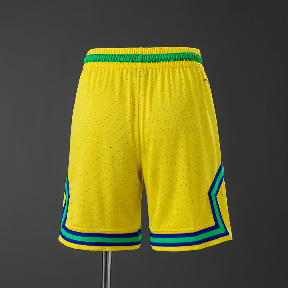 Pantalon Corto de Futbol #Brazil 2026 Basketball Shorts Yellow S-4XL — Minkang