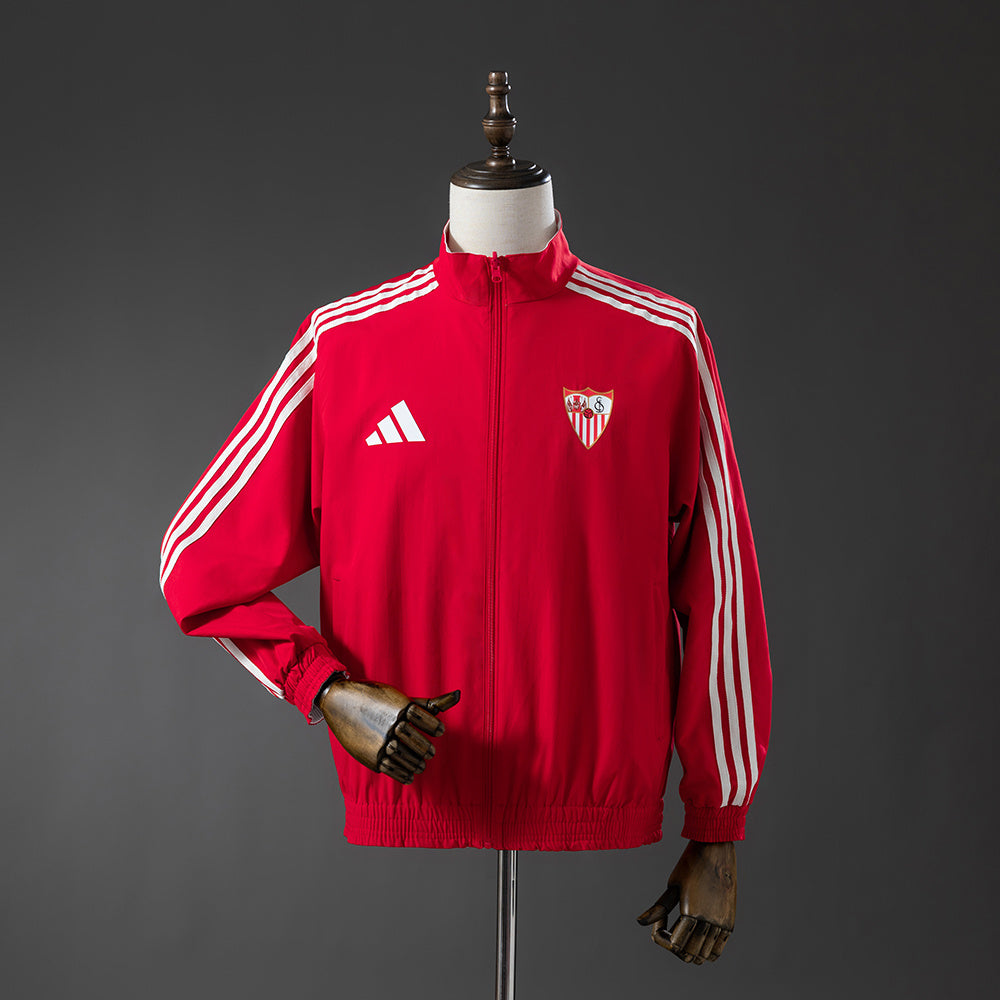 Athletic Bilbao Reversible Jacket Windbreaker - Red &amp; White S-XXL