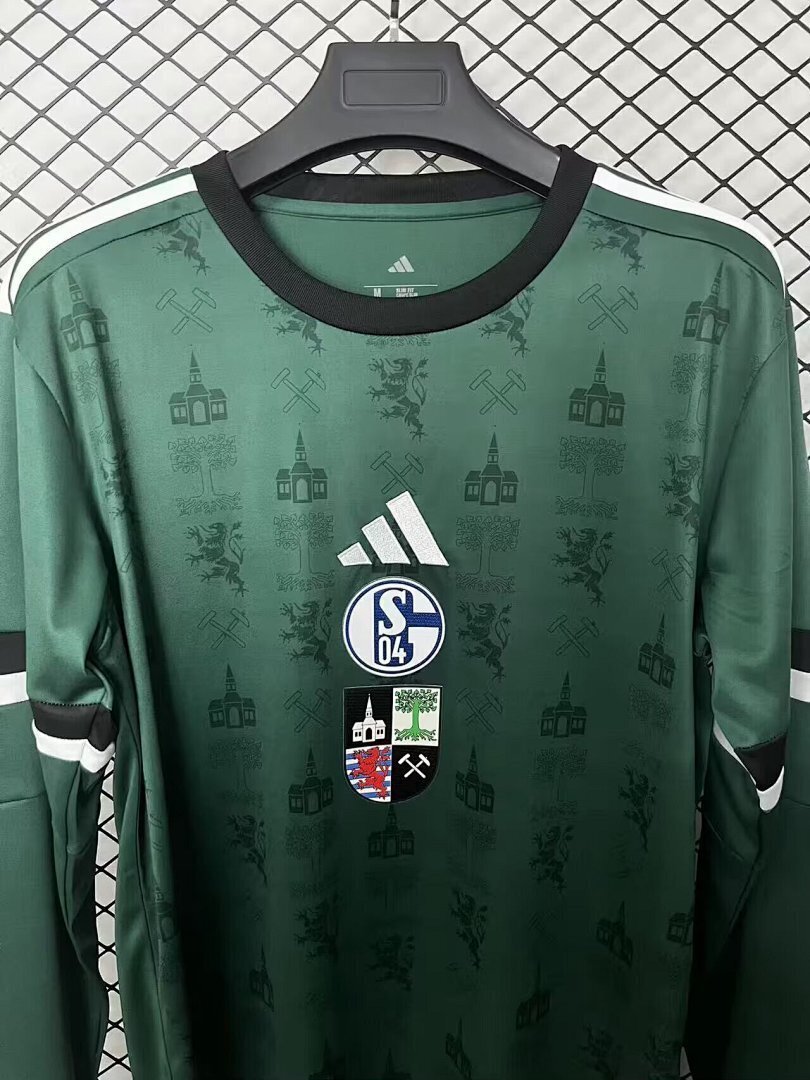 FC Schalke 04 2025/26 Green 150th Anniversary Edition Long Sleeve Jersey Size S-4XL