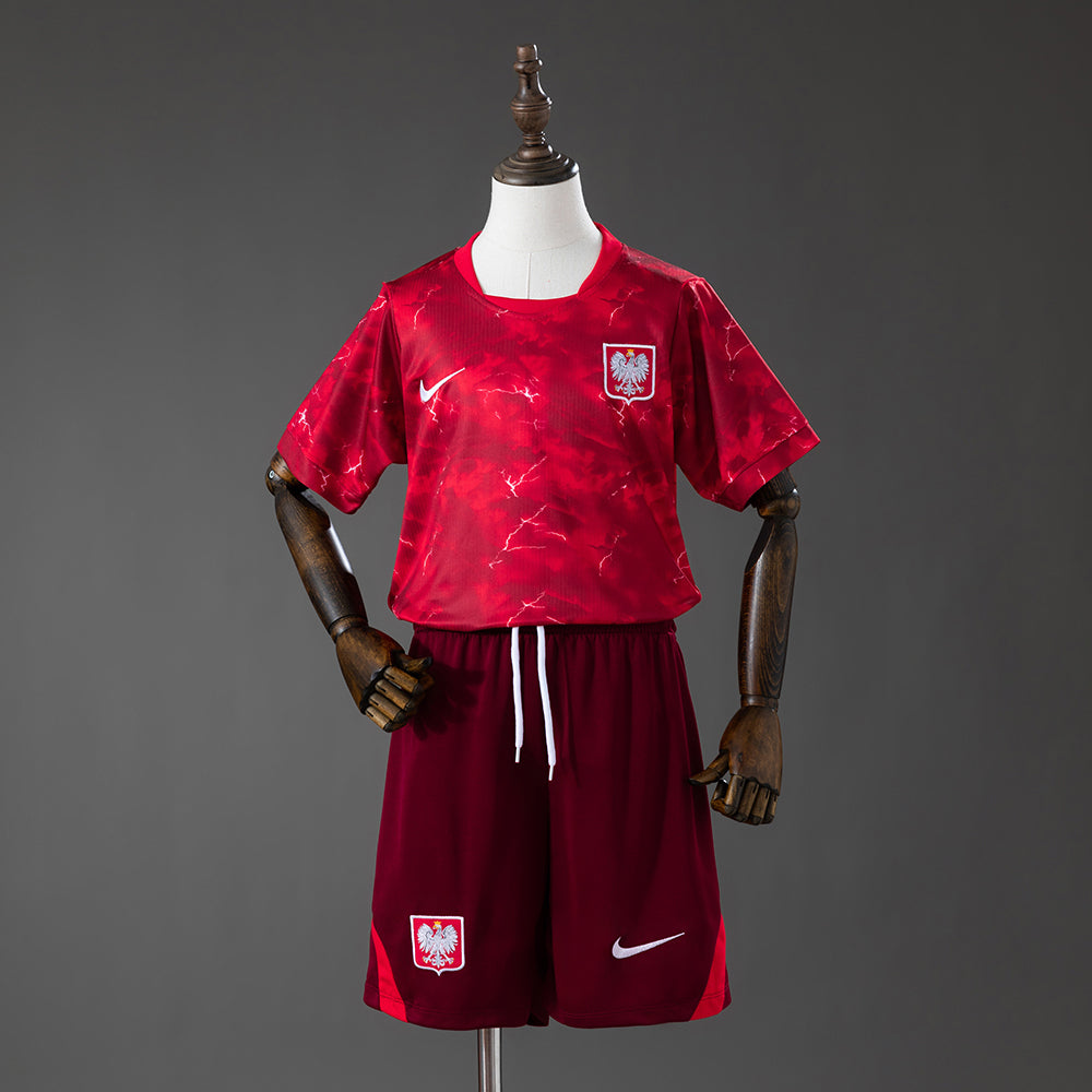 Poland 2026 Away Kids Kit Jersey Size 16-28