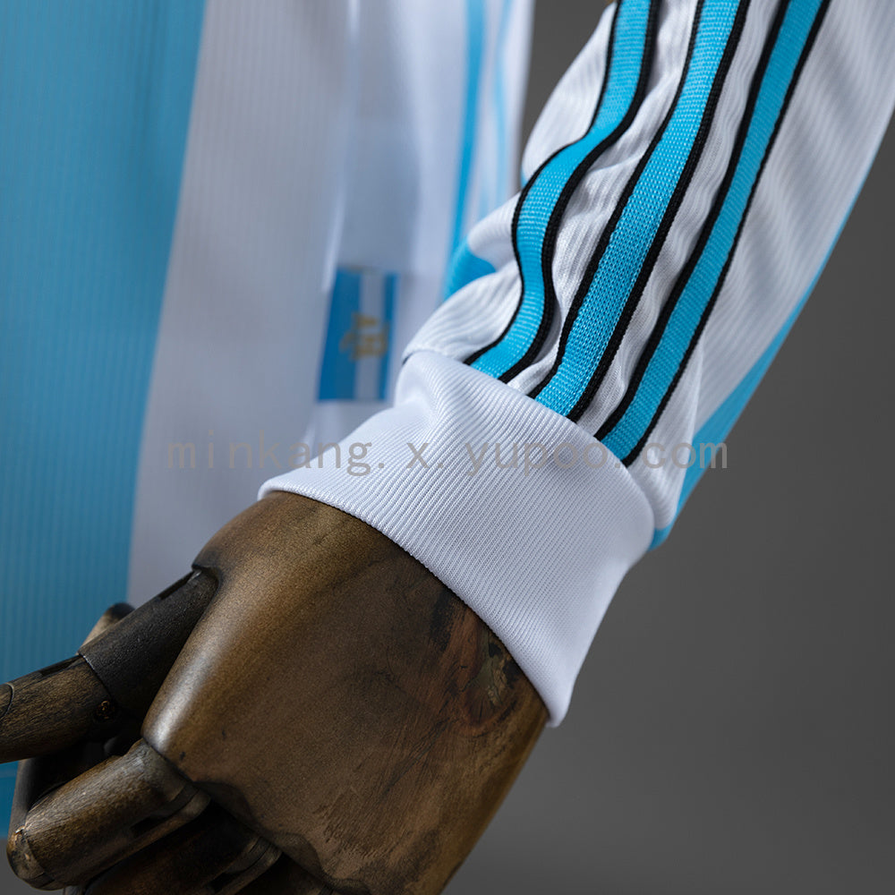 Argentina 1998 Home Long Sleeve Retro Jersey S-XXL