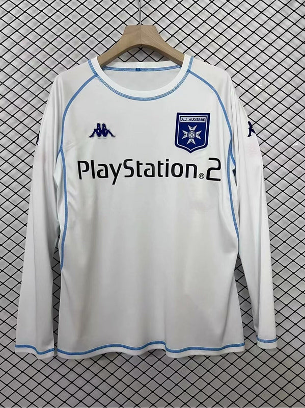 03-04 Auxerre home long sleeve retro jersey