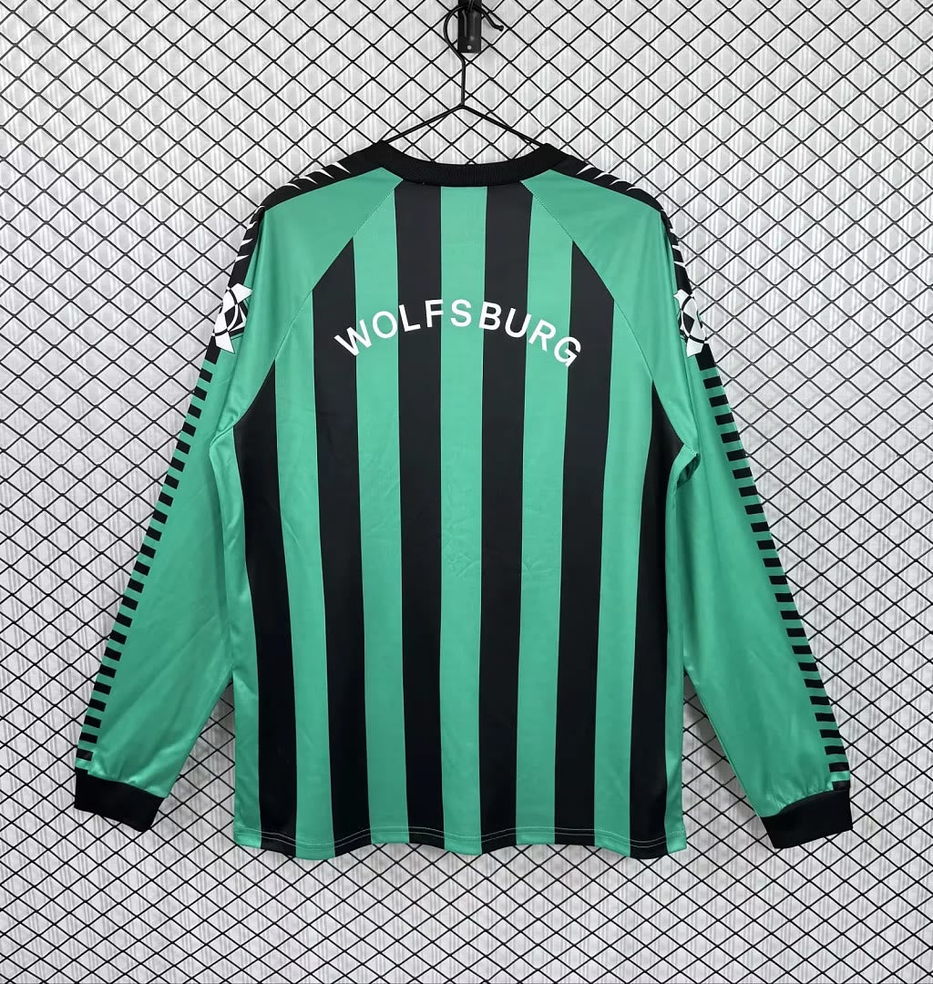 Retro Wolfsburg 1994/95 home Long Sleeve soccer jersey size S-2XL