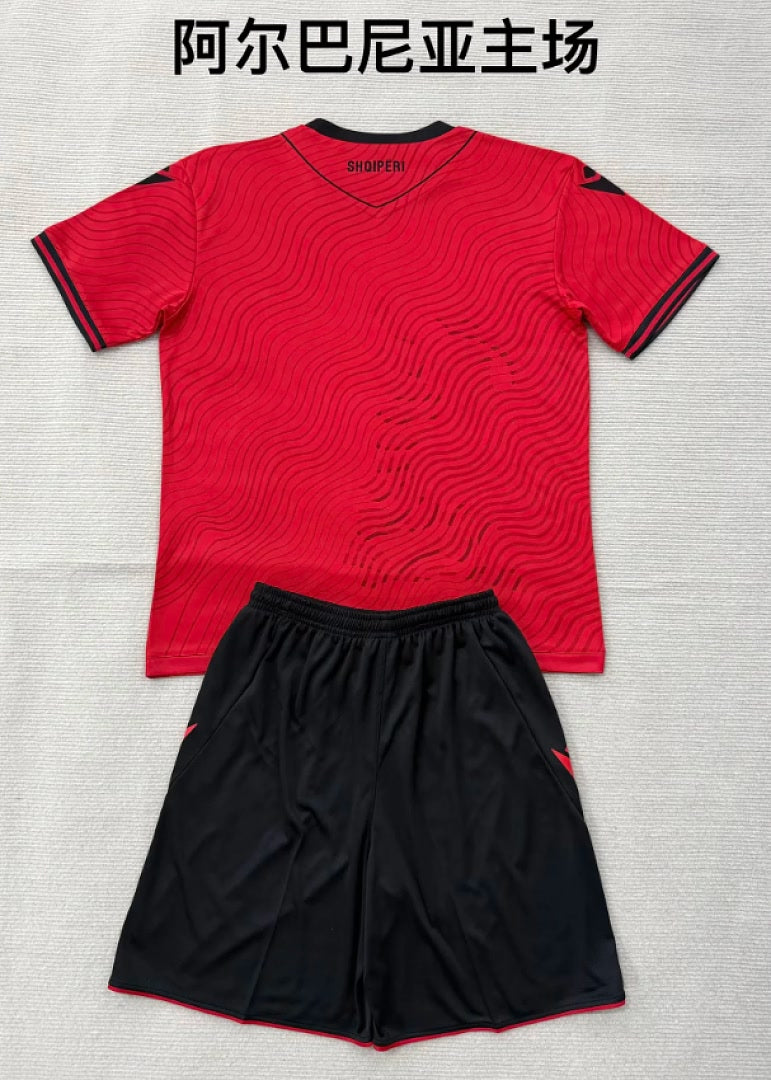 Albania 2026 Home World Cup Kids Kit Size 16-28