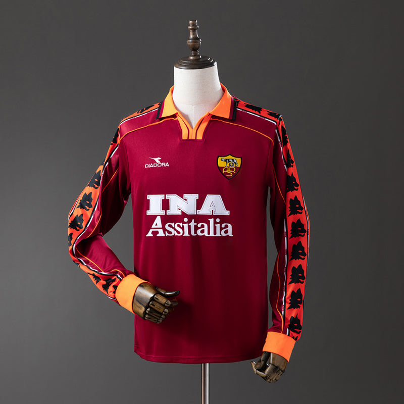Retro Roma 1998/99 Home Long Sleeve size S-2XL