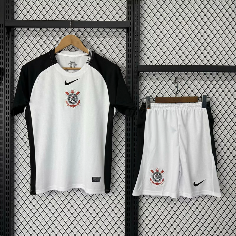 25-26 Corinthians home white kid kit