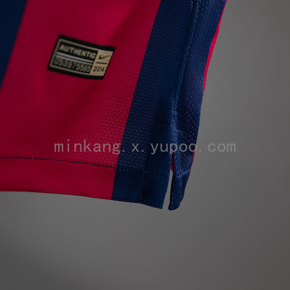 Barcelona 14/15 Home Long Sleeve Player Version Retro Jersey S-3XL