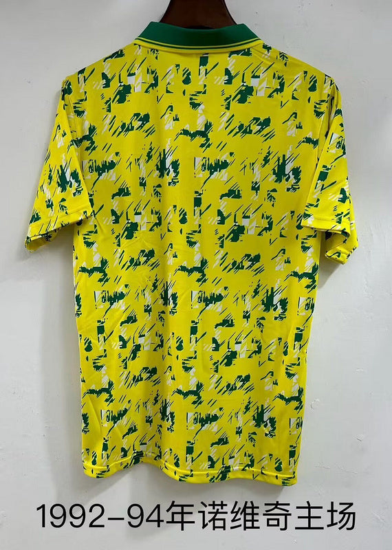 92-94 norwich home retro jersey