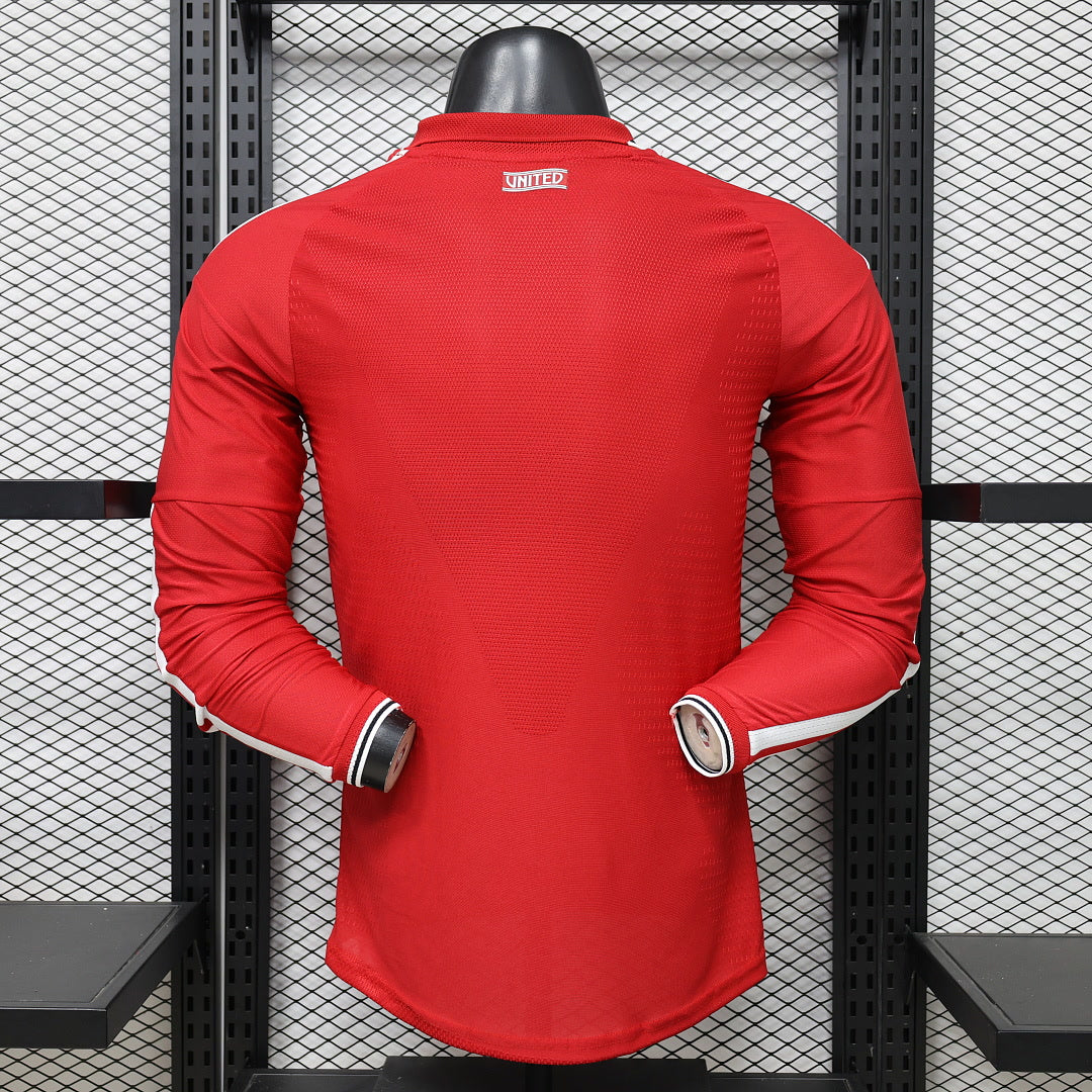 Manchester United 2026/27 Home Long Sleeve Player Version Jersey S-2XL