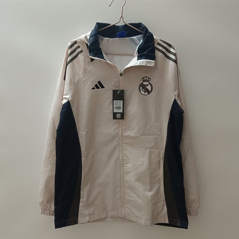 24-25 Real Madrid light pink windbreaker
