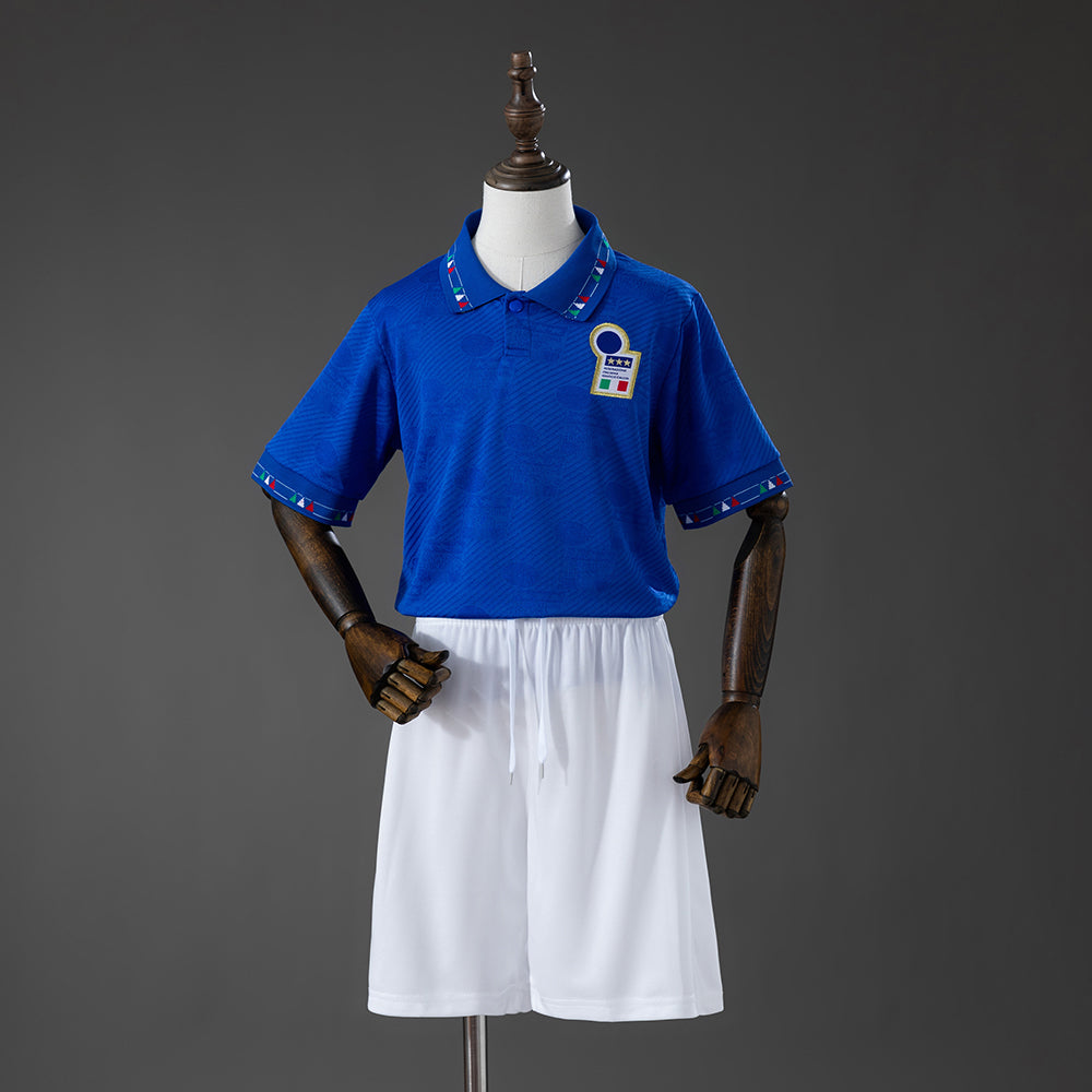 Italy 1994 Home Retro Kids Kit Jersey Size 16-28
