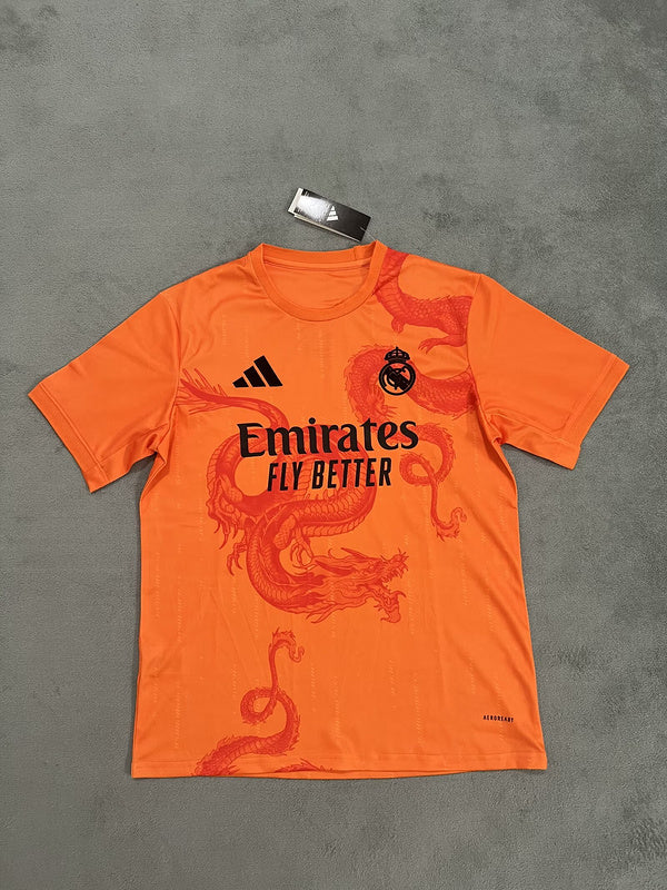 24-25 Real Madrid Orange dragon special jersey