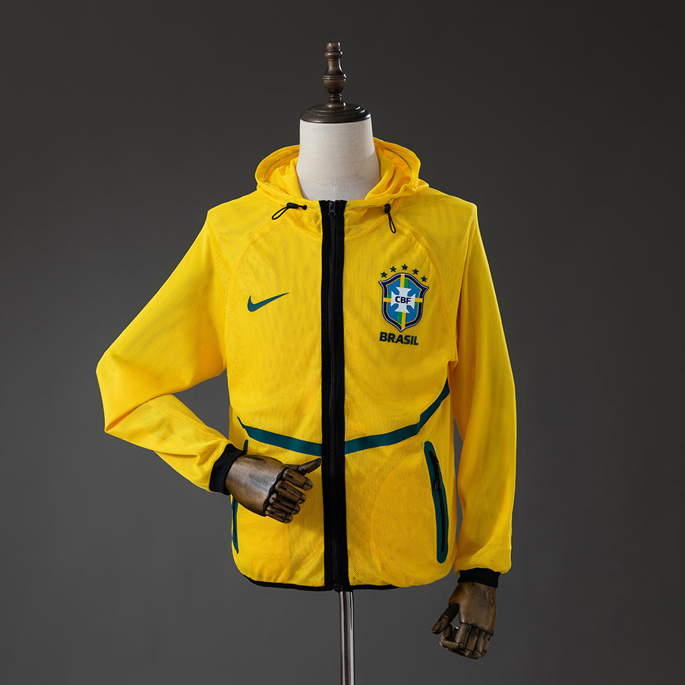 Brazil 2026 Men's Football Anthem Jacket - Yellow S-XXL