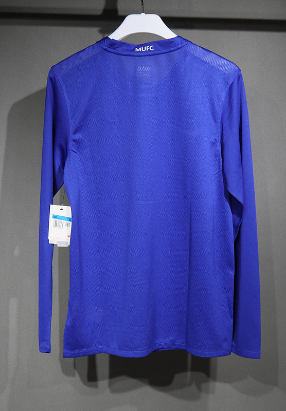 08-09 Manchester United blue long sleeves Player version soccer jersey