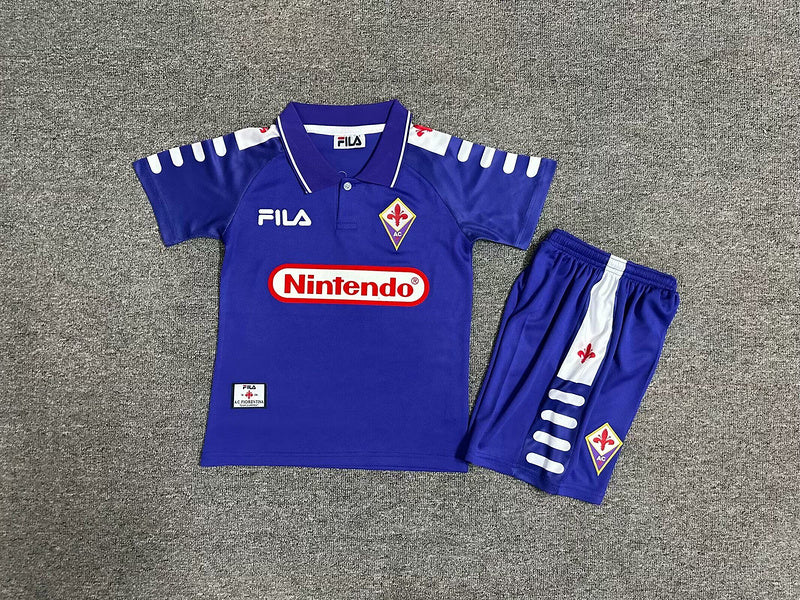 98-99 fiorentina home retro kid kits