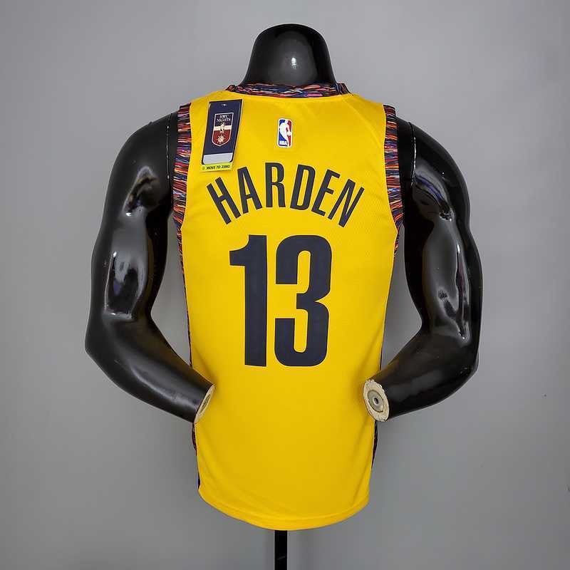 Harden #13 Brooklyn Nets Commemorative Edition Yellow