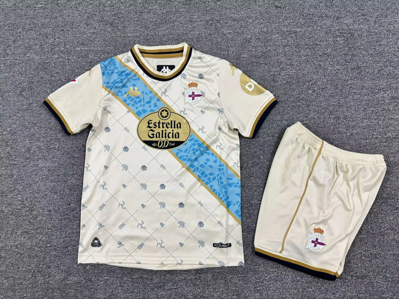 25-26 Deportivo de La Coruna third Away Kid Kit