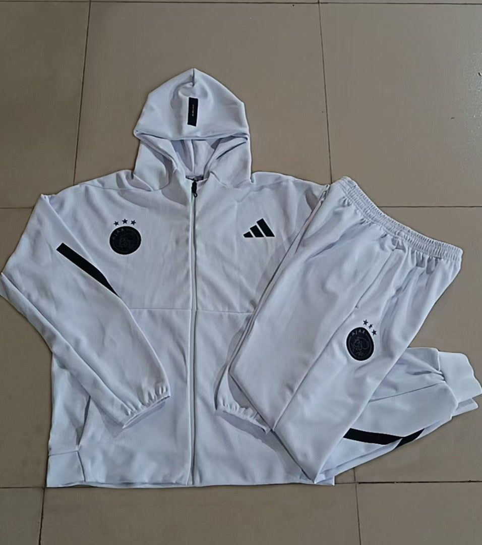 Ajax 2025/26 White Hoodie Suit S-2XL