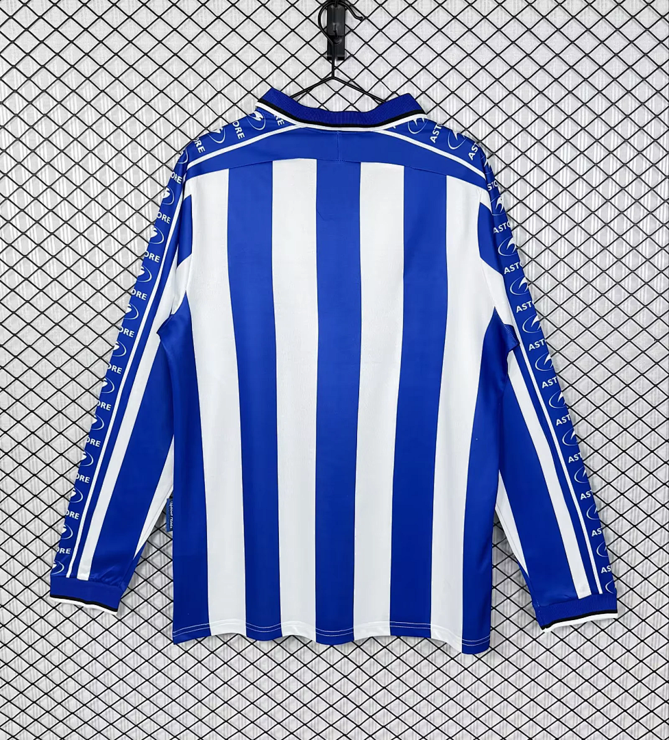 Retro Deportivo Alaves 1998/99 Home Long Sleeve Soccer Jersey