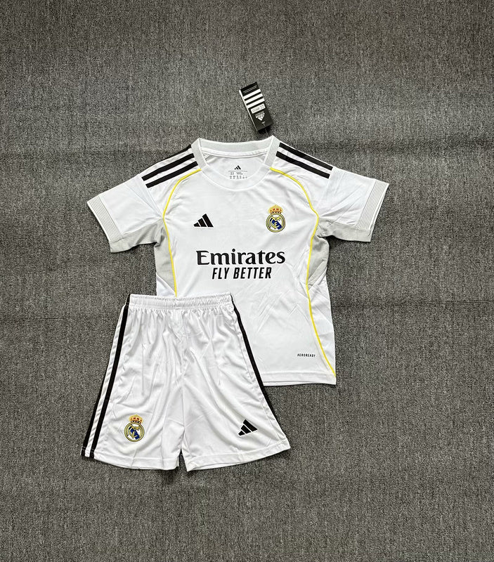 25-26 Real Madrid home kid kit