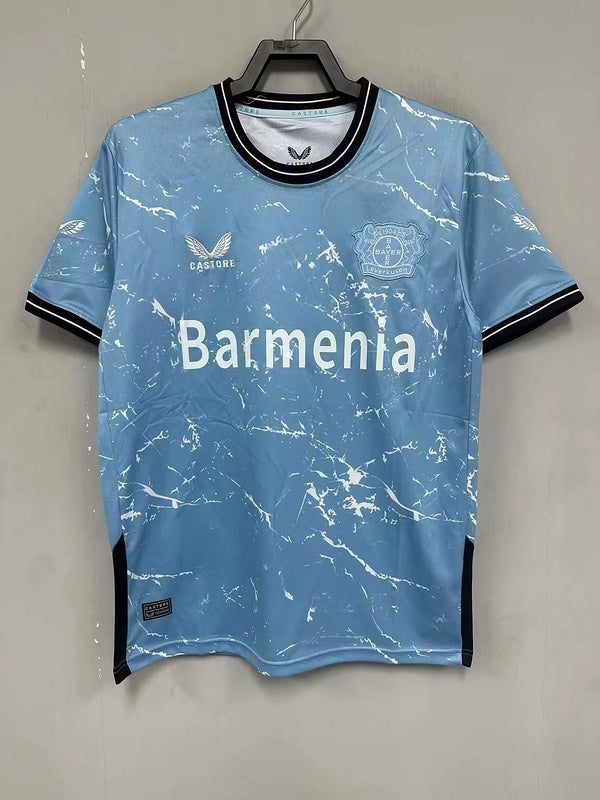 23-24 Leverkusen third Away blue jersey